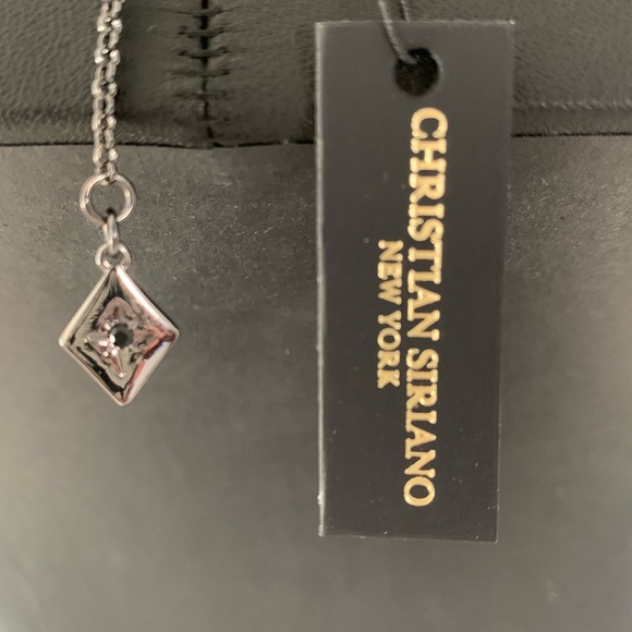 Christian Siriano Black Tone Necklace with Gold Tone Tassel Pendant - Picture 4 of 5